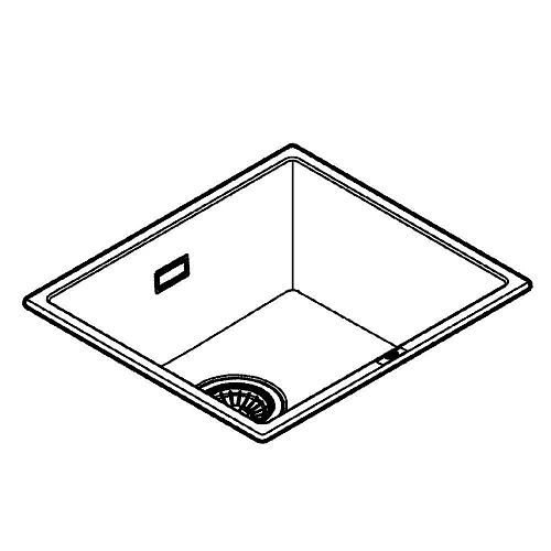 Кухонная мойка GROHE K700U с одной чашей, 457 x 406 мм, черный гранит (31653AP0) Кухонная мойка GROHE K700U с одной чашей, 457 x 406 мм, черный гранит (31653AP0)
