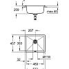 Кухонная мойка GROHE K700U с одной чашей, 533 x 457 мм, черный гранит (31654AP0) Кухонная мойка GROHE K700U с одной чашей, 533 x 457 мм, черный гранит (31654AP0)
