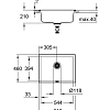 Кухонная мойка GROHE K700U с одной чашей, 610 x 460 мм, черный гранит (31655AP0) Кухонная мойка GROHE K700U с одной чашей, 610 x 460 мм, черный гранит (31655AP0)
