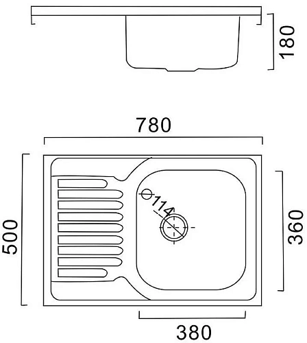 Кухонная мойка Haiba HBD5078, сталь микродекор Кухонная мойка Haiba HBD5078, сталь микродекор