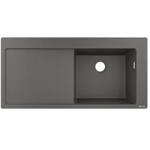 Кухонная мойка Hansgrohe 450 с крылом S514-F450 43314290, серый камень встраиваемая Кухонная мойка Hansgrohe 450 с крылом S514-F450 43314290, серый камень встраиваемая