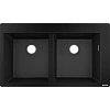 Кухонная мойка Hansgrohe S51 S510-F770 370/370 43316170, черный графит встраиваемая