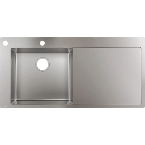 Кухонная мойка Hansgrohe S71 S718-F450 450 с крылом 43332800, нержавеющая сталь встраиваемая Кухонная мойка Hansgrohe S71 S718-F450 450 с крылом 43332800, нержавеющая сталь встраиваемая
