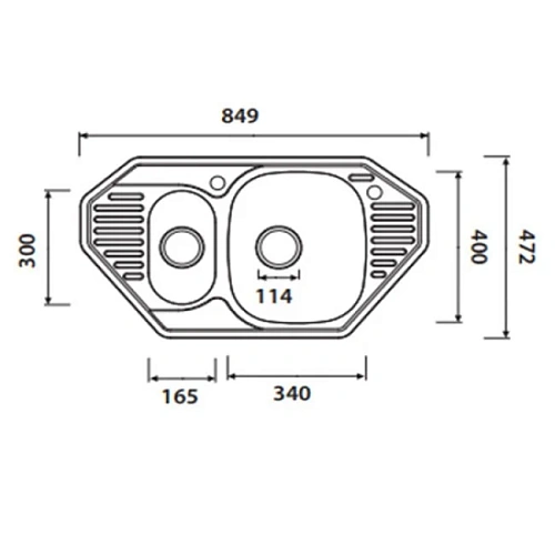 Кухонная мойка Kaiser KSS-8547 Кухонная мойка Kaiser KSS-8547