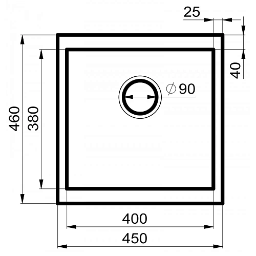 Кухонная мойка Milacio Leon 45 Cuarzo (MC.77092), белый Кухонная мойка Milacio Leon 45 Cuarzo (MC.77092), белый