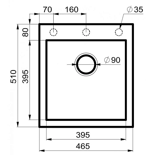 Кухонная мойка Milacio Murcia 46 Cuarzo (MC.77032), белый Кухонная мойка Milacio Murcia 46 Cuarzo (MC.77032), белый