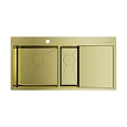Кухонная мойка Omoikiri Akisame 100-2-LG-L нерж.сталь/светлое золото 4973089 Кухонная мойка Omoikiri Akisame 100-2-LG-L нерж.сталь/светлое золото 4973089