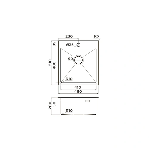 Кухонная мойка Omoikiri Akisame 46-LG нерж.сталь/светлое золото 4973081 Кухонная мойка Omoikiri Akisame 46-LG нерж.сталь/светлое золото 4973081