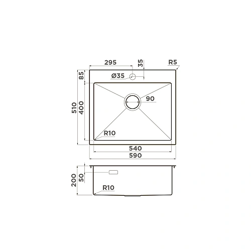 Кухонная мойка Omoikiri Akisame 59-GB нержавеющая сталь/графит 4997014 Кухонная мойка Omoikiri Akisame 59-GB нержавеющая сталь/графит 4997014