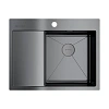 Кухонная мойка Omoikiri Akisame 65-GM-R нерж.сталь/вороненая сталь 4973098