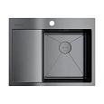 Кухонная мойка Omoikiri Akisame 65-GM-R нерж.сталь/вороненая сталь 4973098 Кухонная мойка Omoikiri Akisame 65-GM-R нерж.сталь/вороненая сталь 4973098