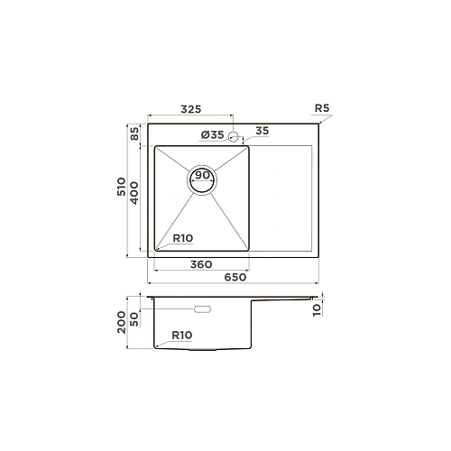 Кухонная мойка Omoikiri Akisame 65-LG-L нерж.сталь/светлое золото 4973083 Кухонная мойка Omoikiri Akisame 65-LG-L нерж.сталь/светлое золото 4973083