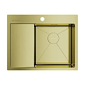 Кухонная мойка Omoikiri Akisame 65-LG-R нерж.сталь/светлое золото 4973084 Кухонная мойка Omoikiri Akisame 65-LG-R нерж.сталь/светлое золото 4973084