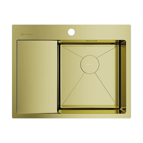 Кухонная мойка Omoikiri Akisame 65-LG-R нерж.сталь/светлое золото 4973084 Кухонная мойка Omoikiri Akisame 65-LG-R нерж.сталь/светлое золото 4973084