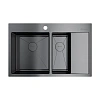 Кухонная мойка Omoikiri Akisame 78-2-GM-L нерж.сталь/вороненая сталь 4973101