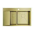 Кухонная мойка Omoikiri Akisame 78-2-LG-R нерж.сталь/светлое золото 4973088 Кухонная мойка Omoikiri Akisame 78-2-LG-R нерж.сталь/светлое золото 4973088