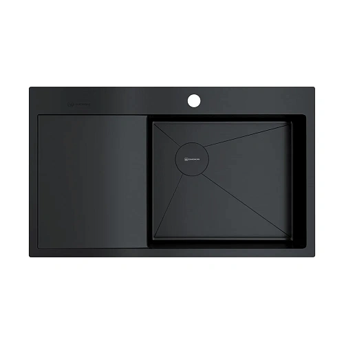 Кухонная мойка Omoikiri Akisame 86-GB-R Side нержавеющая сталь/графит 4997044 Кухонная мойка Omoikiri Akisame 86-GB-R Side нержавеющая сталь/графит 4997044