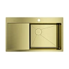 Кухонная мойка Omoikiri Akisame 86-LG-R Side нержавеющая сталь/светлое золото 4997046