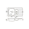 Кухонная мойка Omoikiri Kashiogawa 86-2-IN нерж.сталь/нержавеющая сталь 4993454 Кухонная мойка Omoikiri Kashiogawa 86-2-IN нерж.сталь/нержавеющая сталь 4993454