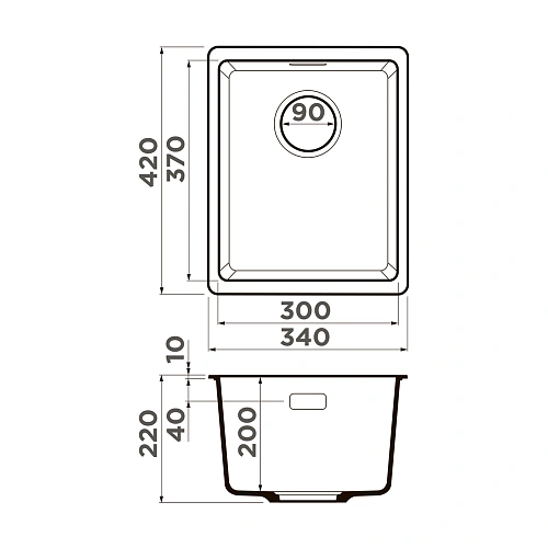 Кухонная мойка Omoikiri Kata 34-U-CA Artgranit/коричневый 4993378 Кухонная мойка Omoikiri Kata 34-U-CA Artgranit/коричневый 4993378