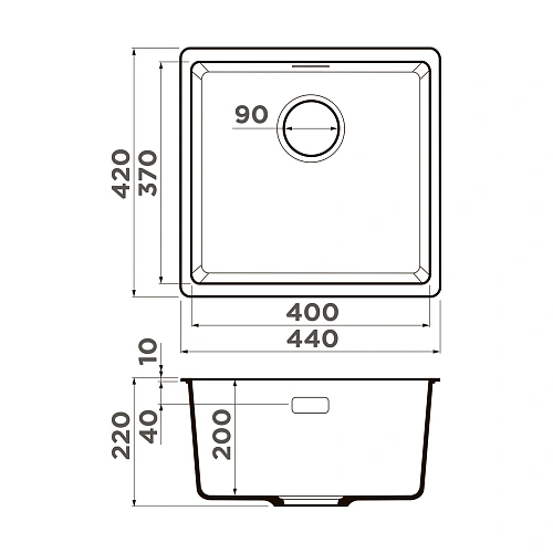 Кухонная мойка Omoikiri Kata 44-U-DC Artgranit/коричневый 4993402 Кухонная мойка Omoikiri Kata 44-U-DC Artgranit/коричневый 4993402