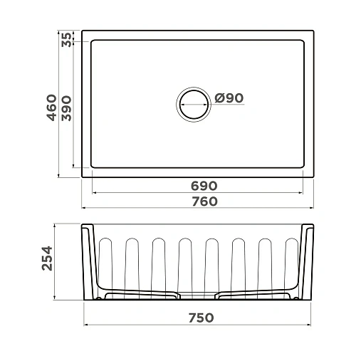 Кухонная мойка Omoikiri Mikura 76-WH Natceramic/белый 4997074 Кухонная мойка Omoikiri Mikura 76-WH Natceramic/белый 4997074