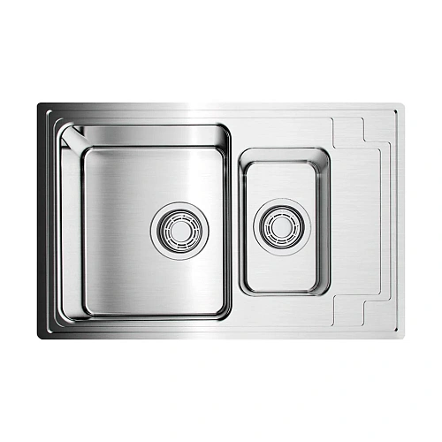 Кухонная мойка Omoikiri Mizu 78-2-IN нерж.сталь/нержавеющая сталь 4973731 Кухонная мойка Omoikiri Mizu 78-2-IN нерж.сталь/нержавеющая сталь 4973731