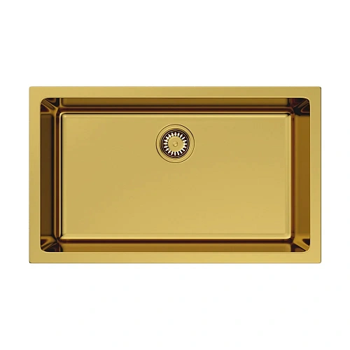 Кухонная мойка Omoikiri Okinoshima 76-U/I-G Glossy Natceramic/золото 4993041 Кухонная мойка Omoikiri Okinoshima 76-U/I-G Glossy Natceramic/золото 4993041