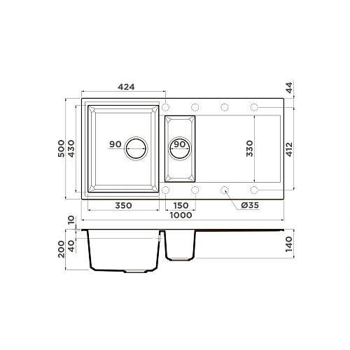 Кухонная мойка Omoikiri Sakaime 100-2-WH Tetogranit/белый 4993895 Кухонная мойка Omoikiri Sakaime 100-2-WH Tetogranit/белый 4993895