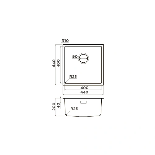 Кухонная мойка Omoikiri Tadzava 44-U/I-Quadro-IN нерж.сталь/нержавеющая сталь 4993509 Кухонная мойка Omoikiri Tadzava 44-U/I-Quadro-IN нерж.сталь/нержавеющая сталь 4993509