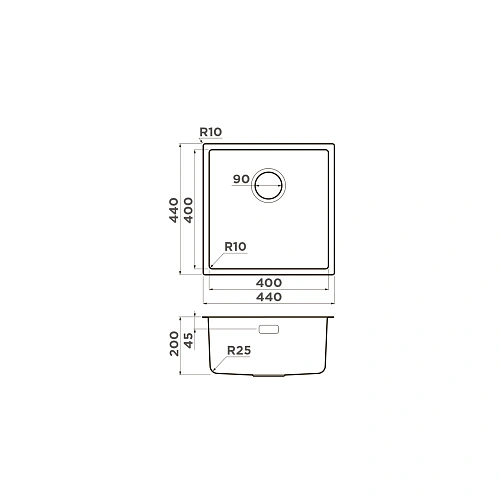 Кухонная мойка Omoikiri Tadzava 44-U/I-Ultra-GM нержавеющая сталь/вороненая сталь 4993265 Кухонная мойка Omoikiri Tadzava 44-U/I-Ultra-GM нержавеющая сталь/вороненая сталь 4993265