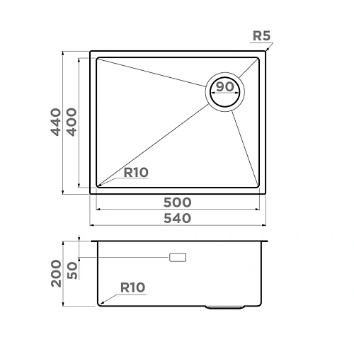 Кухонная мойка Omoikiri Taki 54-U/IF-LG Side SF нержавеющая сталь/светлое золото 4997092 Кухонная мойка Omoikiri Taki 54-U/IF-LG Side SF нержавеющая сталь/светлое золото 4997092
