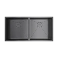 Кухонная мойка Omoikiri Taki 86-2-U/IF-GM нерж.сталь/вороненая сталь 4993793 Кухонная мойка Omoikiri Taki 86-2-U/IF-GM нерж.сталь/вороненая сталь 4993793