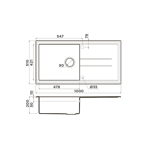 Кухонная мойка Omoikiri Tedori 100-WH Tetogranit/белый 4993919 Кухонная мойка Omoikiri Tedori 100-WH Tetogranit/белый 4993919