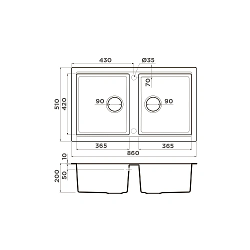 Кухонная мойка Omoikiri Tedori 86-2-EV Tetogranit/эверест 4993930 Кухонная мойка Omoikiri Tedori 86-2-EV Tetogranit/эверест 4993930