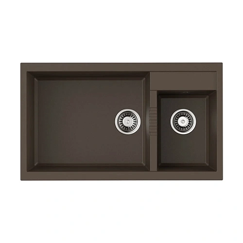 Кухонная мойка Omoikiri Tedori 86-2-LB-DC Tetogranit/коричневый 4993936 Кухонная мойка Omoikiri Tedori 86-2-LB-DC Tetogranit/коричневый 4993936