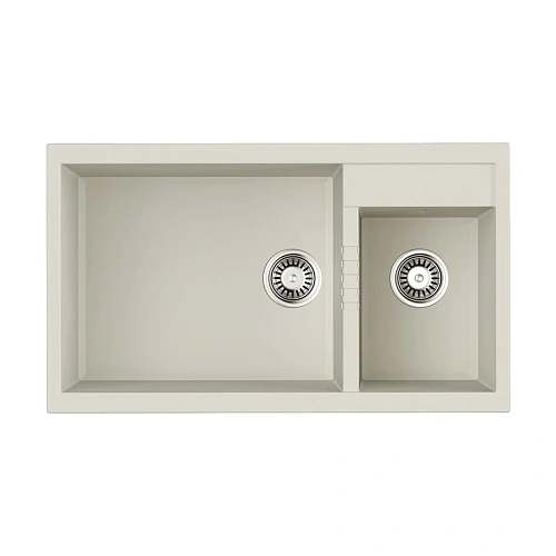 Кухонная мойка Omoikiri Tedori 86-2-LB-WH Tetogranit/белый 4993935 Кухонная мойка Omoikiri Tedori 86-2-LB-WH Tetogranit/белый 4993935