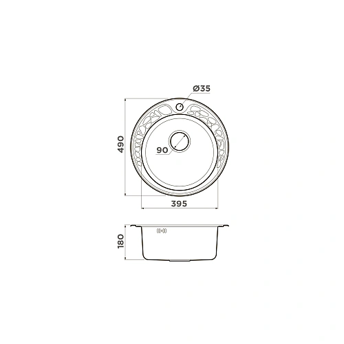 Кухонная мойка Omoikiri Tovada 49-AB нерж.сталь/латунь 4993047 Кухонная мойка Omoikiri Tovada 49-AB нерж.сталь/латунь 4993047