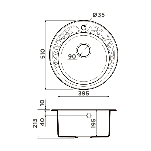 Кухонная мойка Omoikiri Tovada 51-GR Artgranit/leningrad grey 4993367 Кухонная мойка Omoikiri Tovada 51-GR Artgranit/leningrad grey 4993367