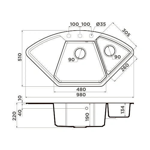 Кухонная мойка Omoikiri Yonaka 98-C-PA Artgranit/пастила 4993712 Кухонная мойка Omoikiri Yonaka 98-C-PA Artgranit/пастила 4993712