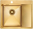 Кухонная мойка Paulmark AISI304 ALSTER PM825951-BGL брашированное золото левая 590х510мм Кухонная мойка Paulmark AISI304 ALSTER PM825951-BGL брашированное золото левая 590х510мм