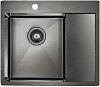 Кухонная мойка Paulmark AISI304 ALSTER PM825951-GML вороненая сталь левая 590х510мм