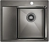 Кухонная мойка Paulmark AISI304 ALSTER PM825951-GMR вороненая сталь правая 590х510мм