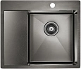 Кухонная мойка Paulmark AISI304 ALSTER PM825951-GMR вороненая сталь правая 590х510мм Кухонная мойка Paulmark AISI304 ALSTER PM825951-GMR вороненая сталь правая 590х510мм