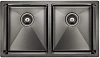 Кухонная мойка Paulmark AISI304 DOPPLET PM507844-GM вороненая сталь 780х440мм