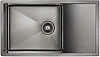 Кухонная мойка Paulmark AISI304 PLATTE PM807844-GM вороненая сталь 780х440мм