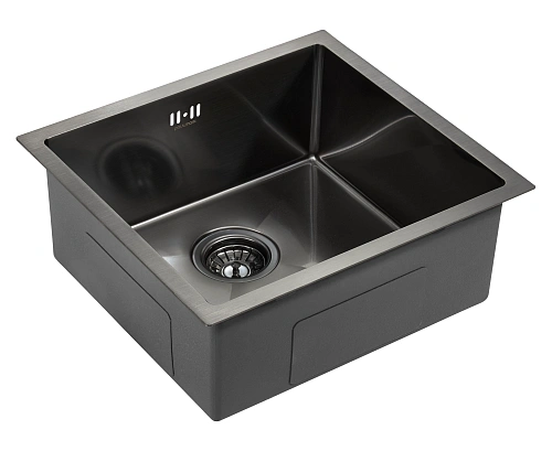 Кухонная мойка Paulmark GERBERG 48 UNI, PM254844-GM, вороненая сталь, 480х440мм Кухонная мойка Paulmark GERBERG 48 UNI, PM254844-GM, вороненая сталь, 480х440мм
