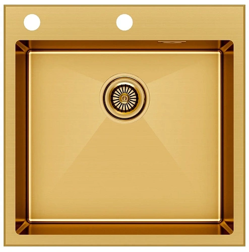 Кухонная мойка Paulmark KRONER-EDGE 51, PM775151-BG, брашированное золото, 510х510мм Кухонная мойка Paulmark KRONER-EDGE 51, PM775151-BG, брашированное золото, 510х510мм