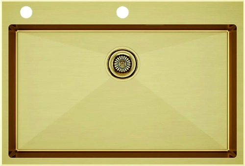 Кухонная мойка Paulmark KRONER-EDGE 75, PM777551-BG, брашированное золото, 750х510мм Кухонная мойка Paulmark KRONER-EDGE 75, PM777551-BG, брашированное золото, 750х510мм