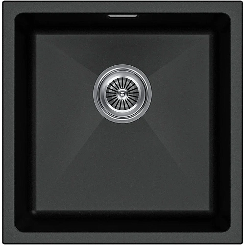 Кухонная мойка Paulmark LUMI 45UNI LU45-BL, черный, 455х460 Кухонная мойка Paulmark LUMI 45UNI LU45-BL, черный, 455х460